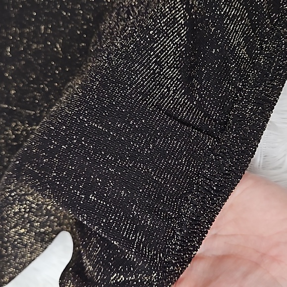 Free People Skinny Strap Seamless Brami Black and Gold Lurex - Picture 8 of 8